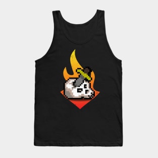 skull on fire Tank Top